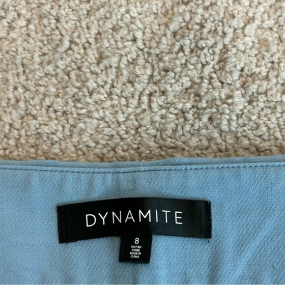 Dynamite Lina Full Length Slim Pants -Ashley Blue Sz 8 pronounced seams pockets - Picture 8 of 15